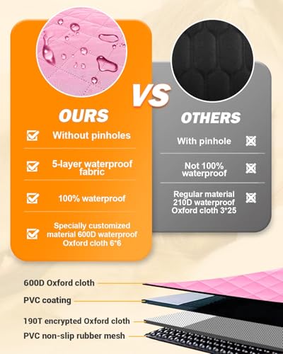 Dog Car Seat Cover (Pink / Standard (53.9*57.9 ))