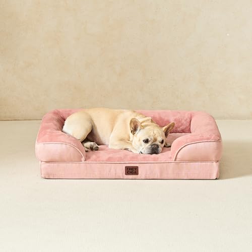 Orthopedic Dog Bed Medium Size Dog (Dusty Pink / 30.0"l X 20.0"w X 6.5"th)