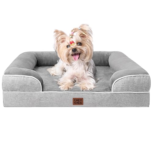 Orthopedic Small Dog Bed (Grey / 24.0"l X 18.0"w X 6.0"th)