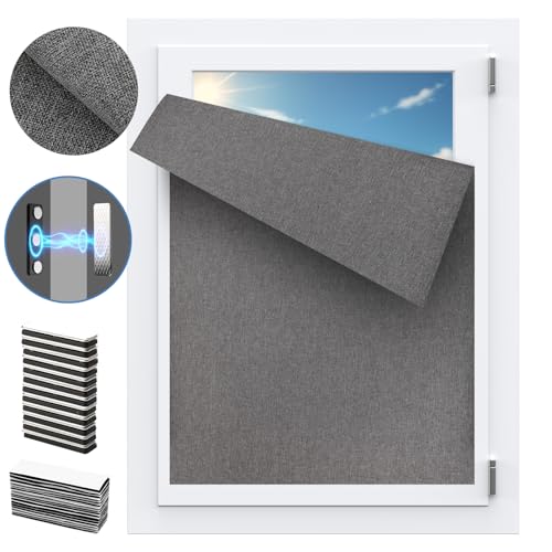 100% Magnetic Blackout Curtains for Bedroom (Grey 3m)