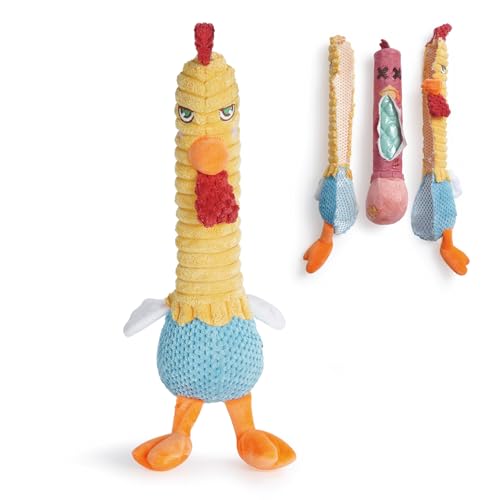 3 in 1 Rip and Reveal Chicken Dog Toy (Squeaky Chicken)