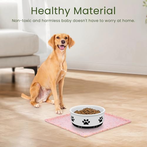 Dog Food Mat Anti (11.8"L x 11.8"W / Donut-Pink)