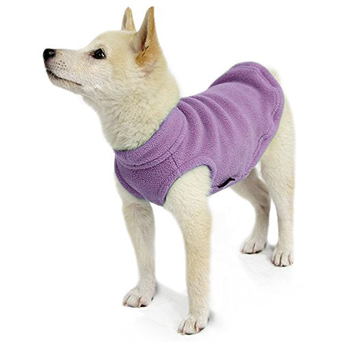 Stretch Fleece Vest Dog Sweater (Medium Length (11.5") / Lavender)