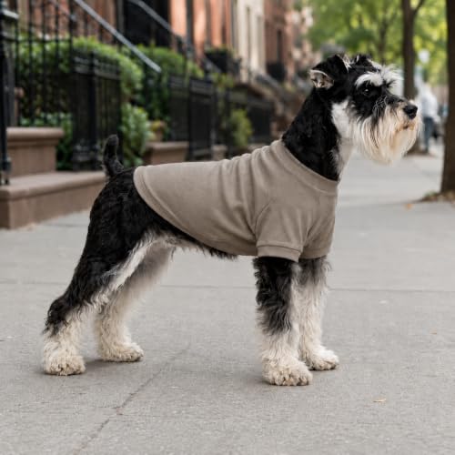Ribbed Dog T Shirt Cotton Knitted Dog Sweaters for All Season Pet T (XS (for Mini Dog) / Beige)