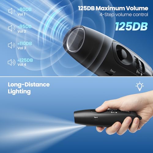 Electronic Whistle with USB Charging (black)