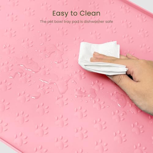 Dog Food Mat Anti (19.4" x 9.8" / Pink)