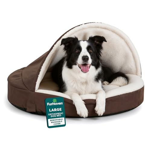 35" Round Orthopedic Dog Bed for Large (Espresso / Large)