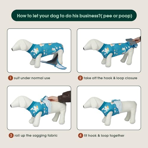 Dog Recovery Suit (Cloud Blue / Medium)