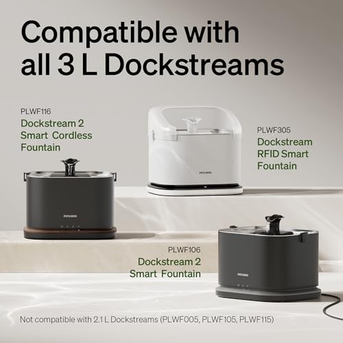 Splash Shield for 3L Dockstream 2 Cat Water Fountain PLWF106 PLWF116 and PLWF305 Prevent Water Spills (White / Splash Shield)