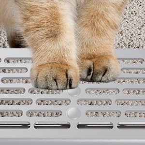 Enclosed Stainless Steel Cat Litter Box with Lid (SH-Light Gray)