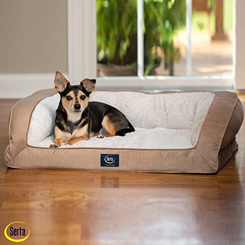 Orthopedic Quilted Couch Dog Bed for Pets (46.0"L x 34.0"W x 10.0"Th / Desert Sand)