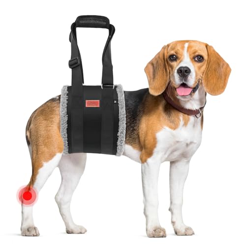 Adjustable Dog Sling for Medium Dogs Soft Post (Grey & Black / Medium)