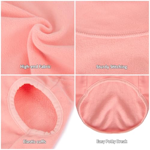 3 Pack Fleece Dog Sweaters for Small Dogs (Rose+Lt Purple+Pink / XX-Large)