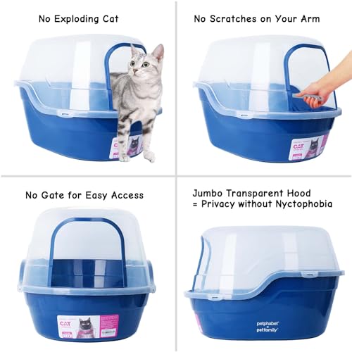 Covered Litter Box (Navy Blue)