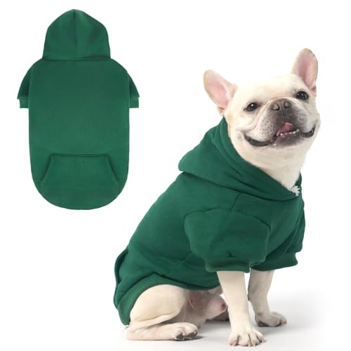 Dog Hoodie for Large Medium Small Dogs (Deep Green / Large)