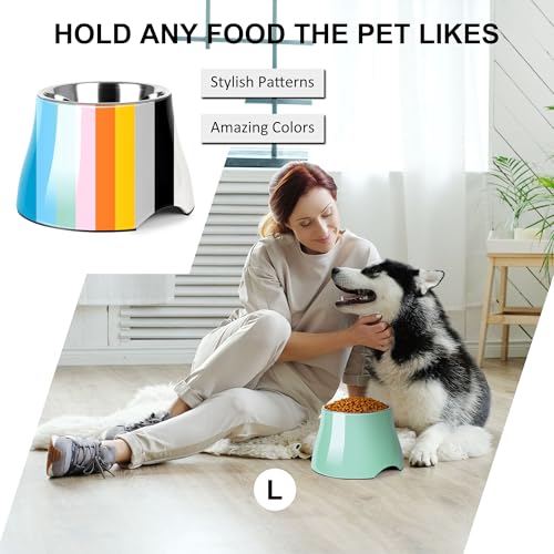 Dog Bowls Cone Friendly Non (Large(3 Cups) / Mint Green)