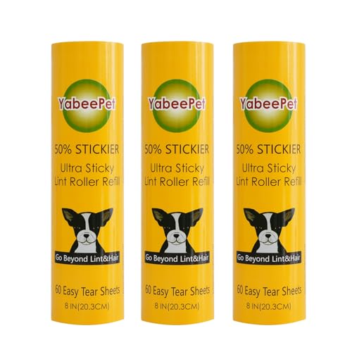 8 inch Large Surface Roller Refill for Scotch (3 pack refills / 60 Sheets Per Roll)