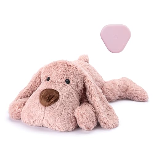 Heartbeat Puppy Toy Dog Heartbeat Toy for Anxiety Relief and Calming Aid (Pink)
