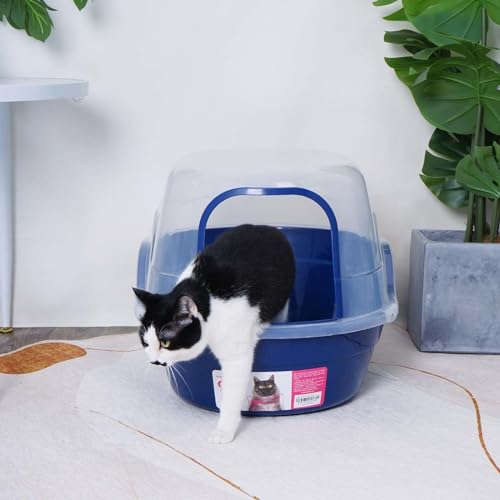 Covered Litter Box (Navy Blue)