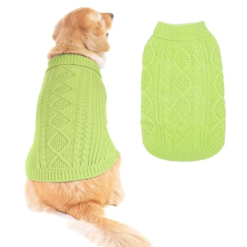 Dog Sweater for Large Dogs (Light Green / Large)