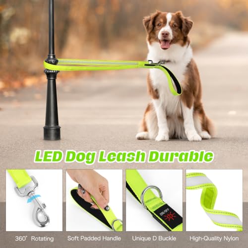 Light Up Dog Leash (Green / 4FT)