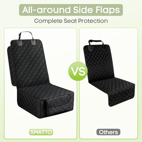 Front Seat Cover for Dogs with Side Flaps