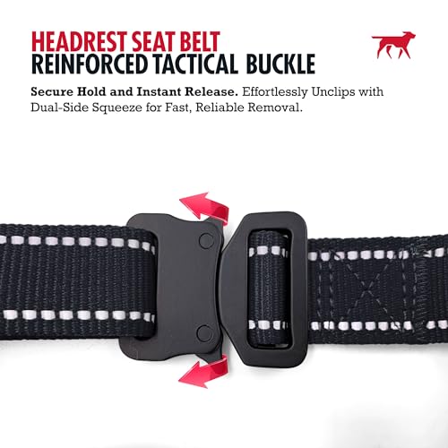 Dog Seat Belt for Car Headrest (Black)