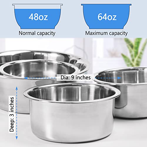 Raised Large Dog Bowls Wall Mount Pet Bowl (64 OZ, 2 Quarts)