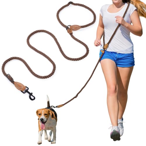 Hands Free Dog Leash (Dark Brown / 8FT Hands Free)