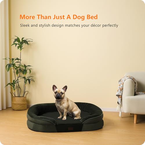 Orthopedic Waterproof Medium Dog Bed Sofa (Medium(28 x 21 x 5.5 inch) / Green)