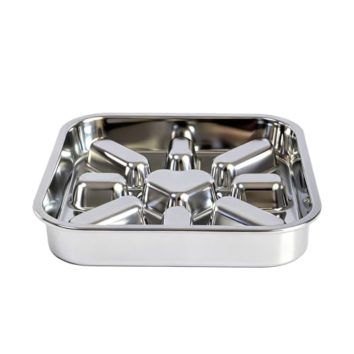 Stainless Steel Slow Feeder Dog Bowls Medium & Large Breed 3 Cups (Sliver)