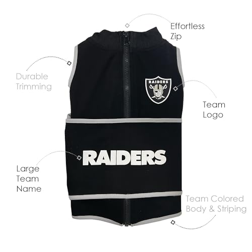 NFL LAS Vegas Raiders Dog Anxiety Shirt Calming Soothing Solution Vest (Las Vegas Raiders / Small)