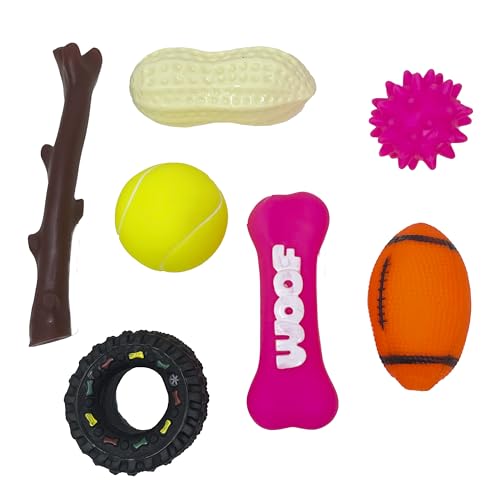 Multipack Dog Squeaky Toys Bulk Bundle Pup Toy (24 PCs Gift Basket)