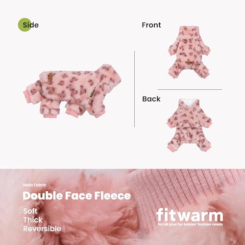 Leopard Fleece Dog Pajamas (Small / Leopard)