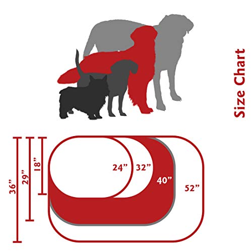 Bagel Calming Dog Bed (Burgundy)