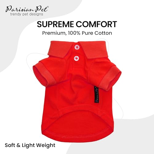 Dog Polo Shirt (M / Red Polo)
