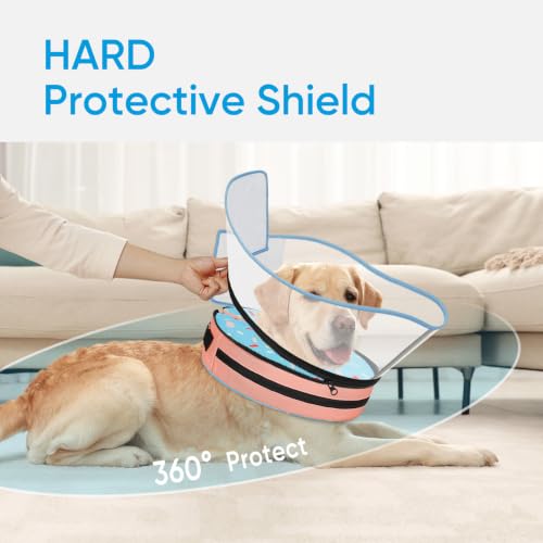 Sponge Dog Cone Collar Stop Licking After Surgery (DonutBlue / XXL(Neck 18"-23"))