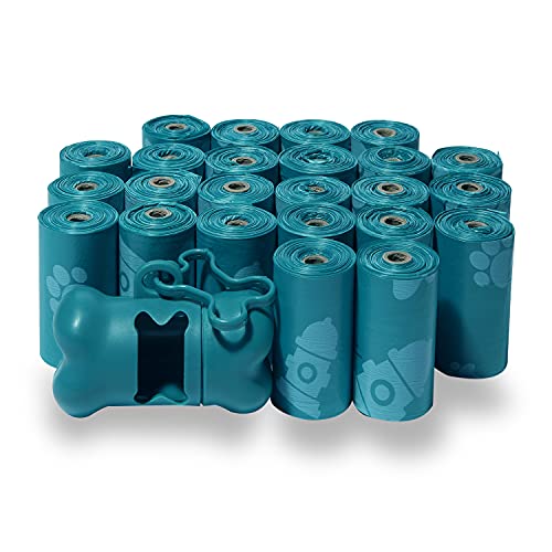 Poop Bags for Dogs (Turquoise / 360 Bags)