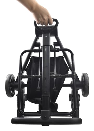 2026 Upgraded Version 3 in 1 Dog Cat Stroller with Detachable Carrier Lightweight Folding Portable All Terrain Pet Travel System Puppy Kitty Doggie Bunny Stroller for 30lbs (Light Khaki)