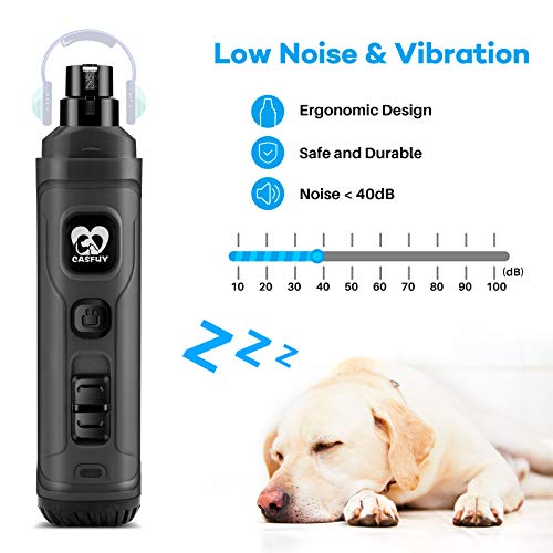 Dog Nail Grinder with 2 LED Light (C-Grey)