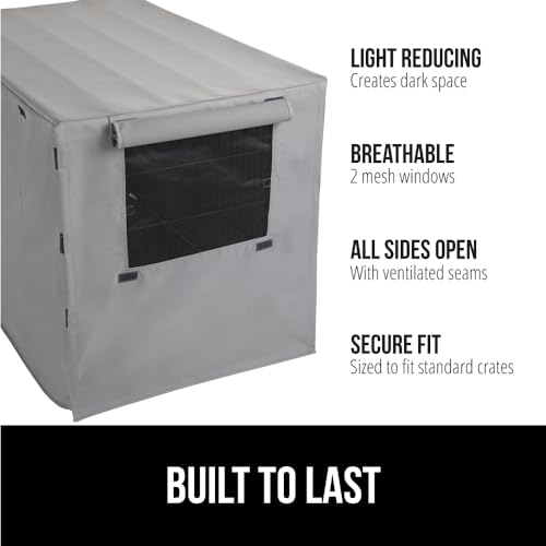 Dog Crate Covers (Gray / 48" X 30" X 33")