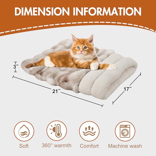 3 in 1 Semi Enclosed Self Warming Burrow Cat Bed Sleeping Cave (Style- Tie-Dye Grey)