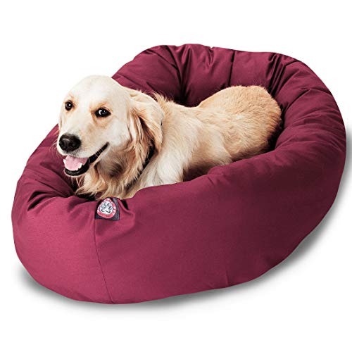 Bagel Calming Dog Bed (Burgundy)