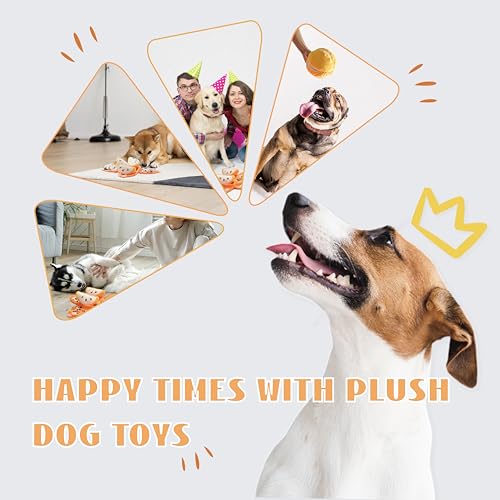 Hide and Seek Plush Dog Toys (orange)