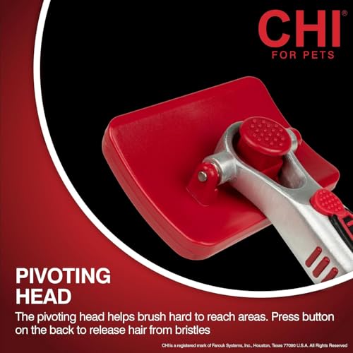 for Dogs Self (Red - Pivoting Slicker Brush / 1 Count (Pack of 3))