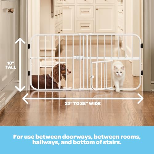 Carlson 24 38" Lil Tuffy Expandable Metal Dog Gate for Doorways