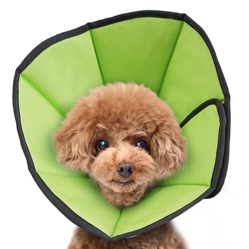 Soft Dog Cone After Surgery (Green / S (Neck:8"-10.6"))