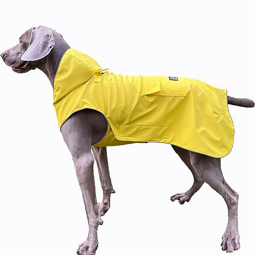Dog Raincoat Waterproof Reflective Jacket (XXXX-Large / Yellow)