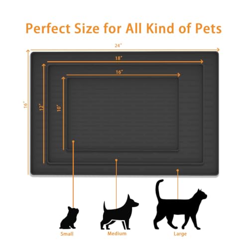 24" x 16" Dog Food Mat (Light Brown / 24"L x 16"W)