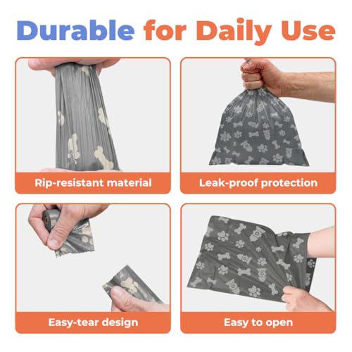 Poop Bags for Dogs (Gray / 150 Bags)